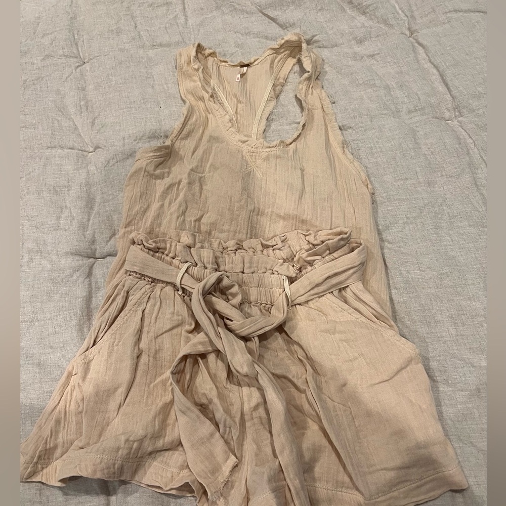 Free People Linen Short Set